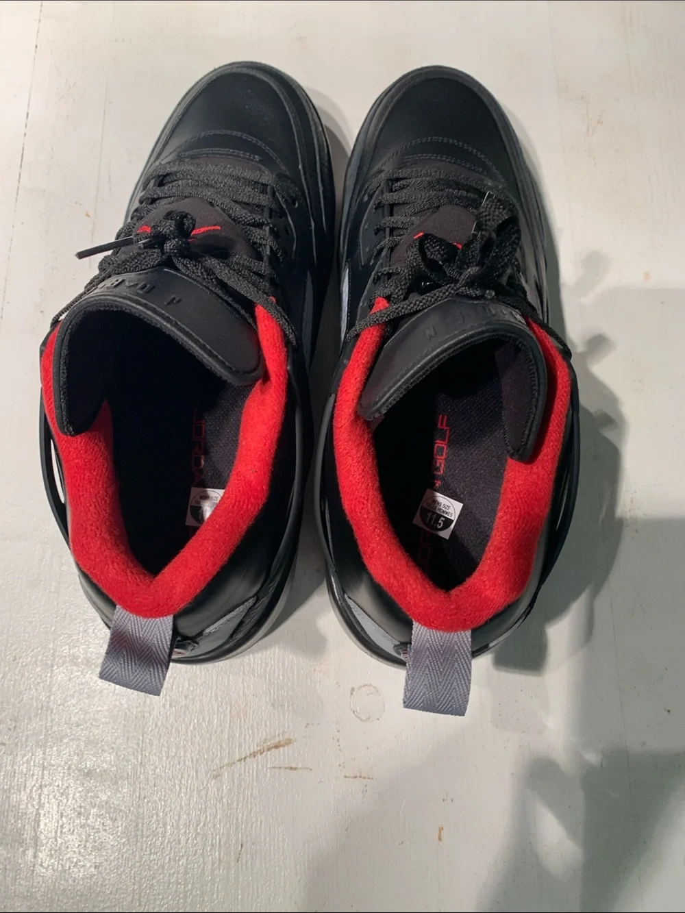 Jordan Spizike Stealth Varsity Red Men’s Black and Red Golf Sneakers